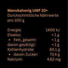 Laden Sie das Bild in den Galerie-Viewer, Manuka Honig MGO 263 (UMF 10+) - 250g
